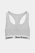 SILVER MARL COTTON LOUNGE RACER BRA